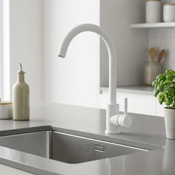 White Kitchen Faucet with Swivel Spout PEG8044-32